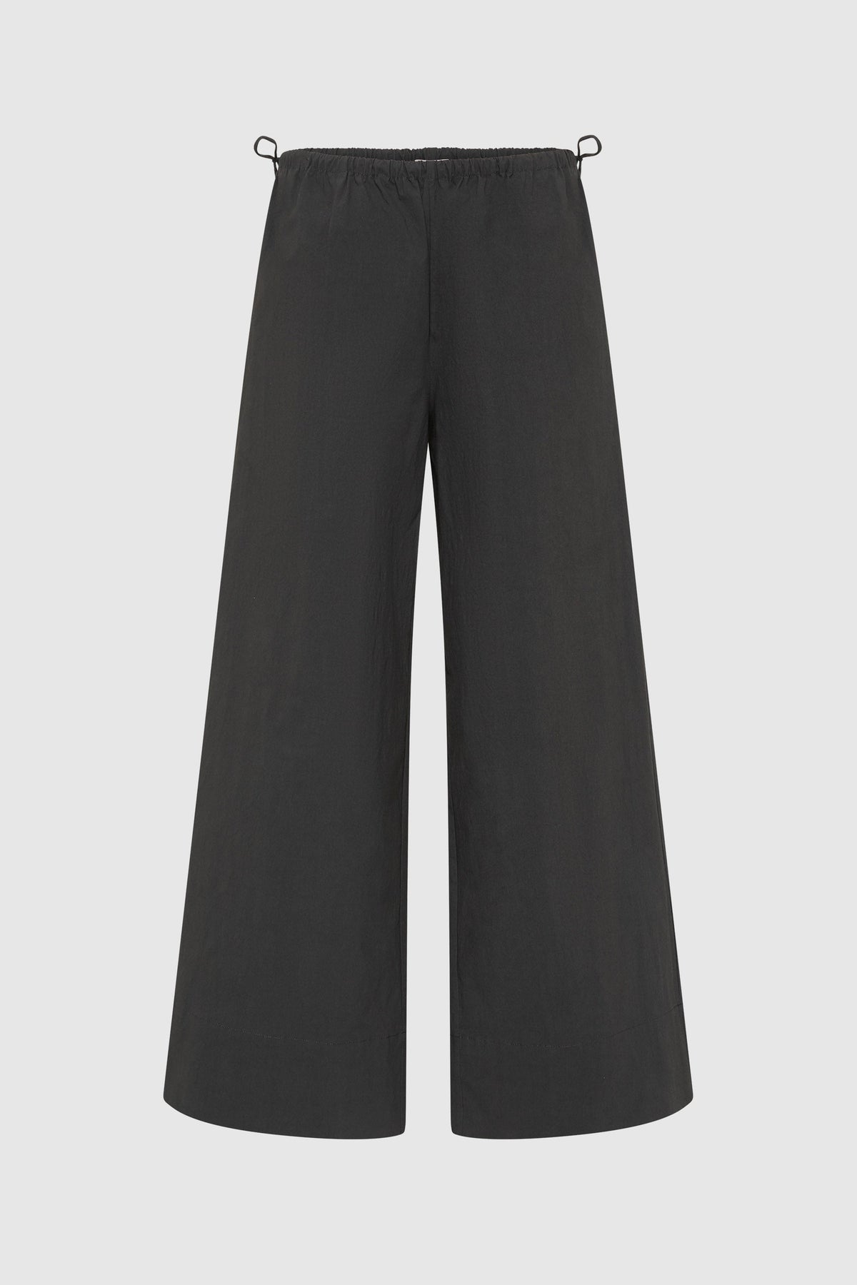 Technical Cotton Cropped Drawstring Pants - Iron Glaze