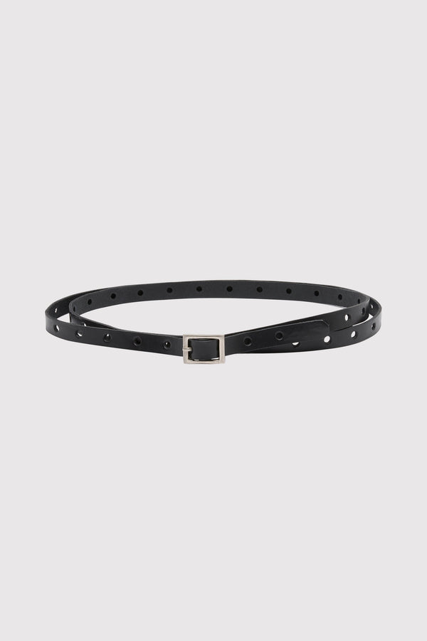 Perforated Slim Belt - Black