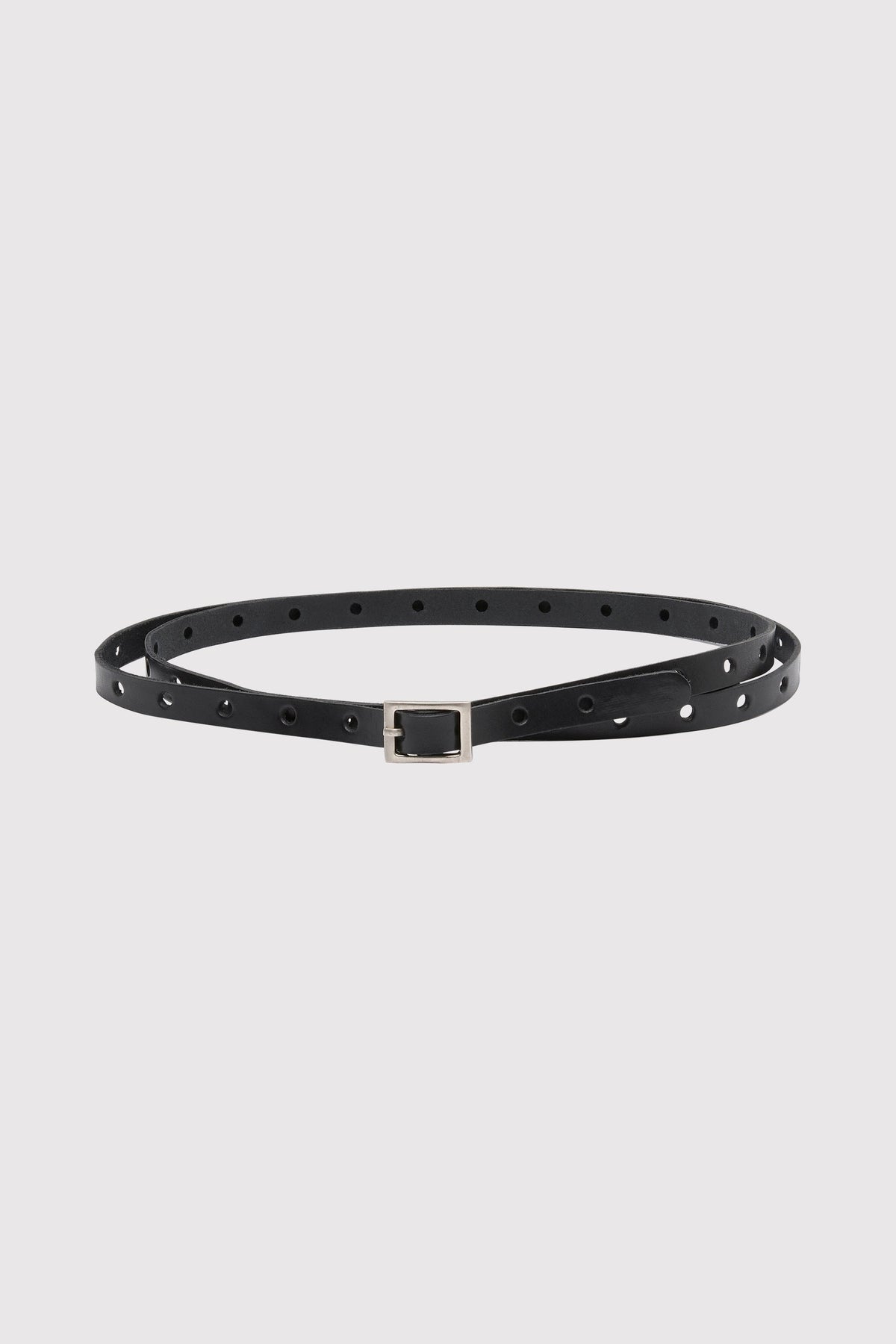 Perforated Slim Belt - Black