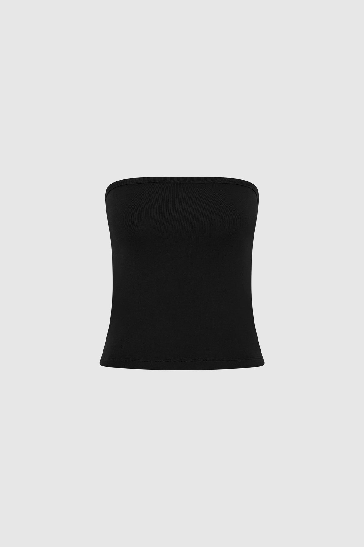 Organic Cotton 90s Strapless Top - Jet Black - Ghost