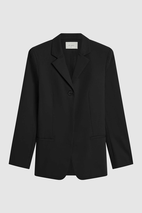 90s Wool Blazer - Black