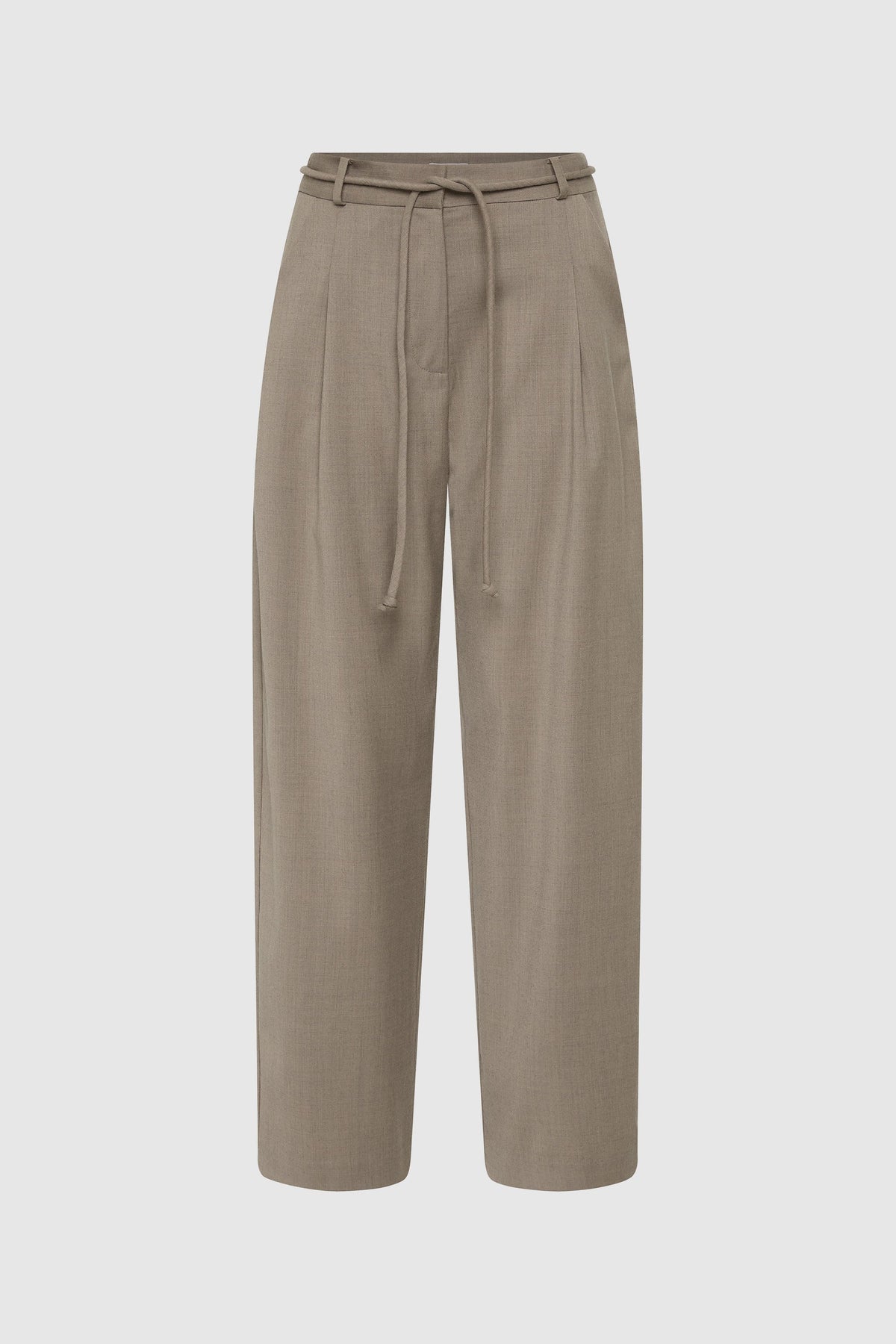 Tailored Barrel Pants - Light Taupe