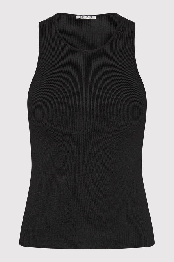 Sculpted Knit Top - Black