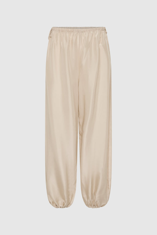 Silk Adjustable Balloon Pants - Soft Ash
