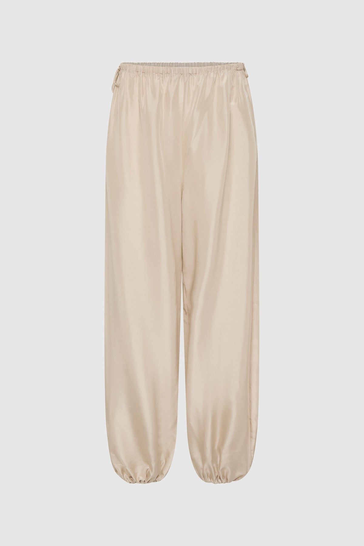 Silk Adjustable Balloon Pants - Soft Ash