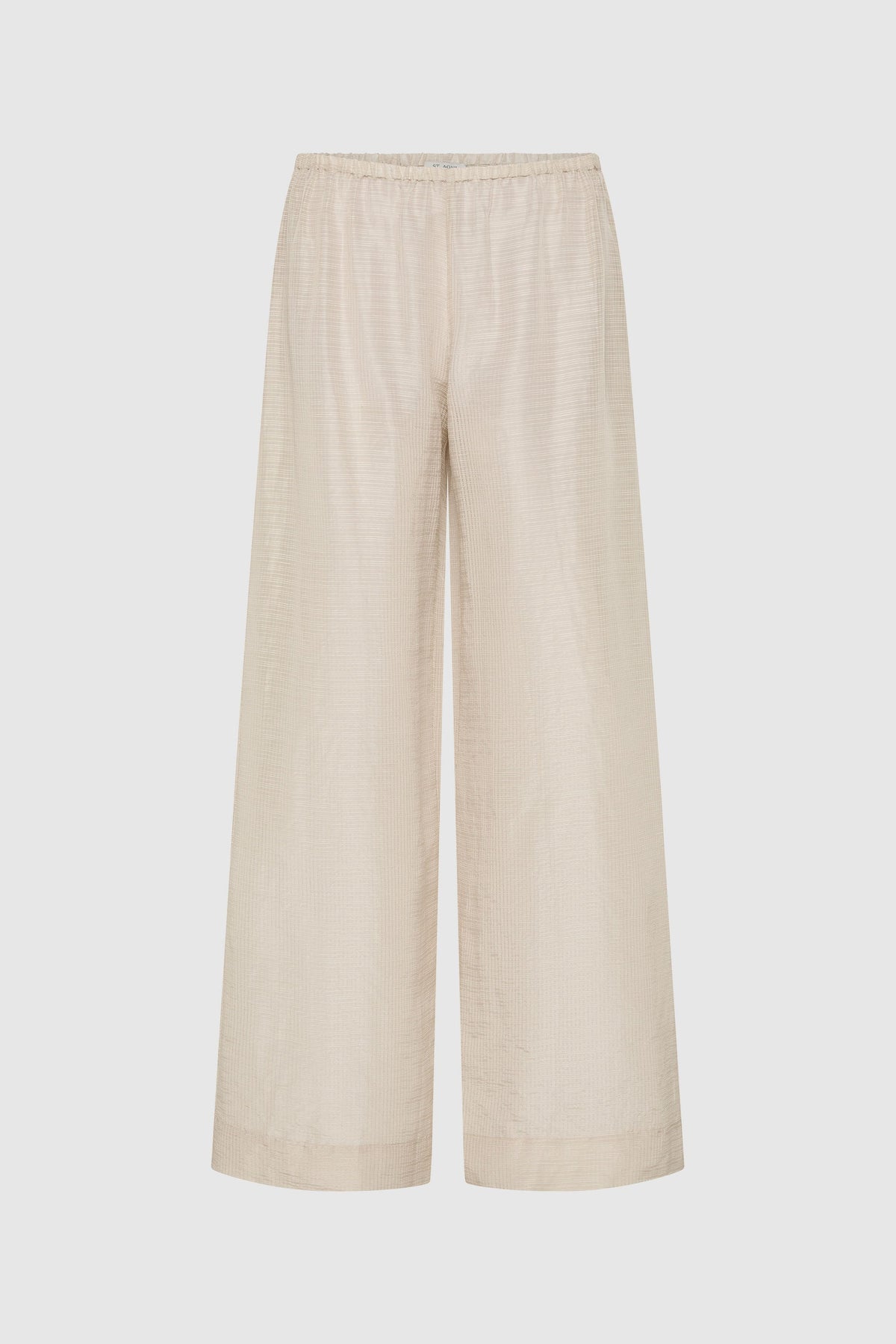 Woven Check Relaxed Pants - Soft Ash