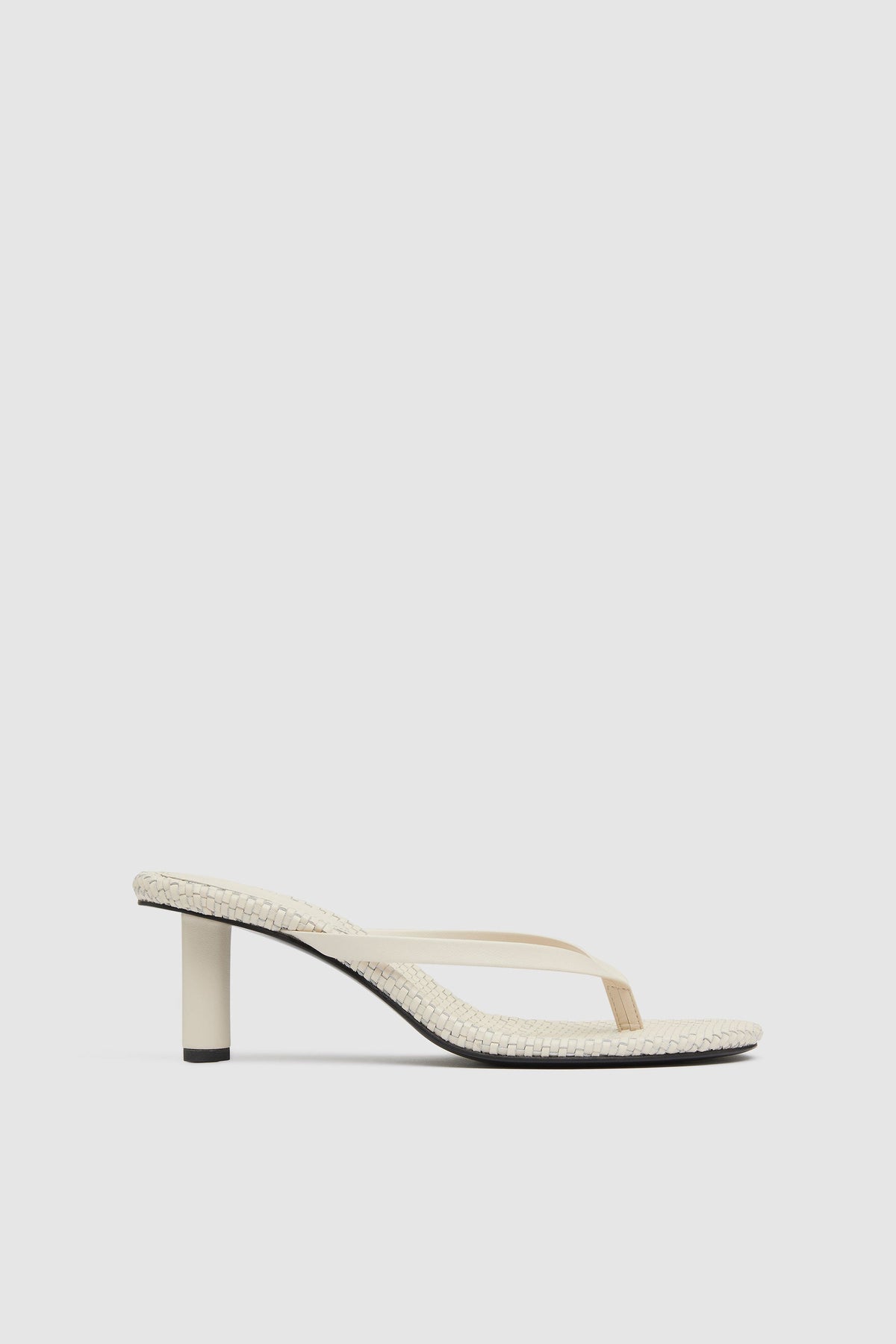 Woven Thong Heel - Ecru