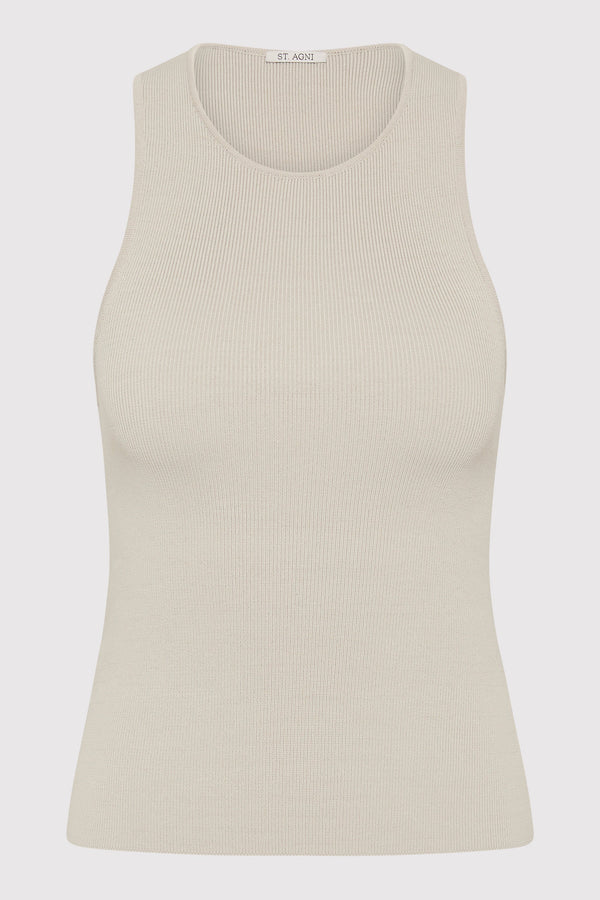 Sculpted Knit Top - Silver
