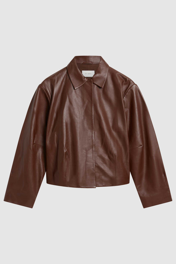 Cocoon Leather Jacket - Rum