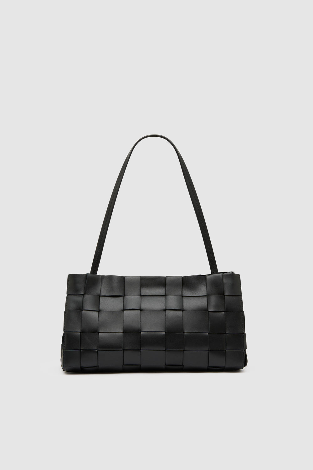 Slim Woven Tote - Black