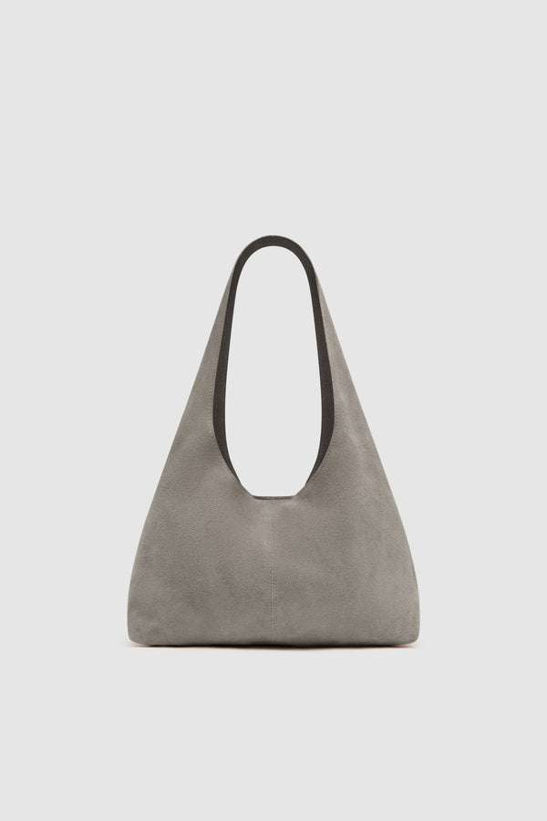 Suede Soft Bag - Pebble