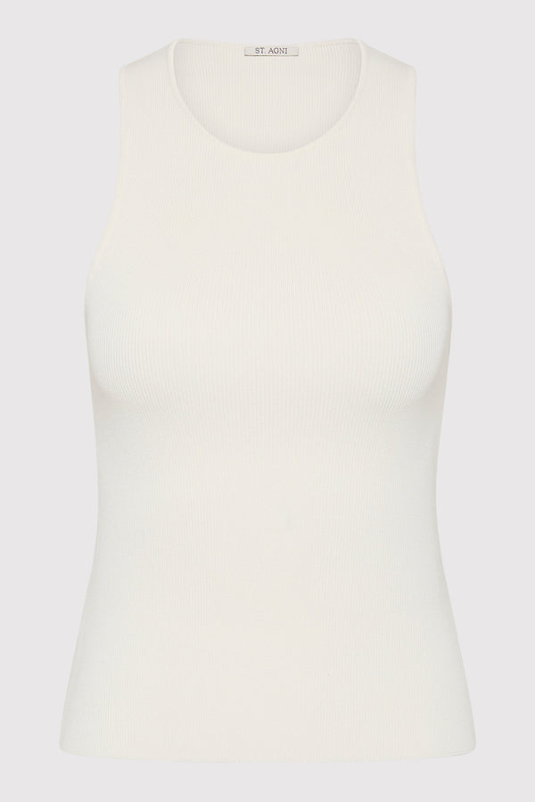 Sculpted Knit Top - Off White