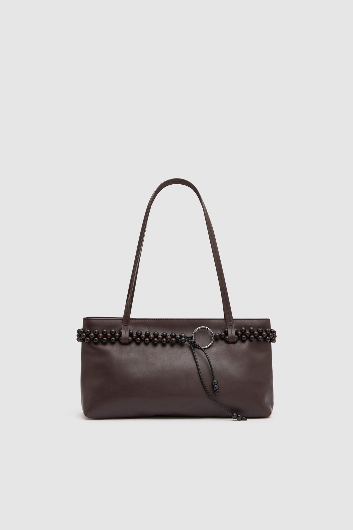 Bead Belt Detail Bag - Coffee