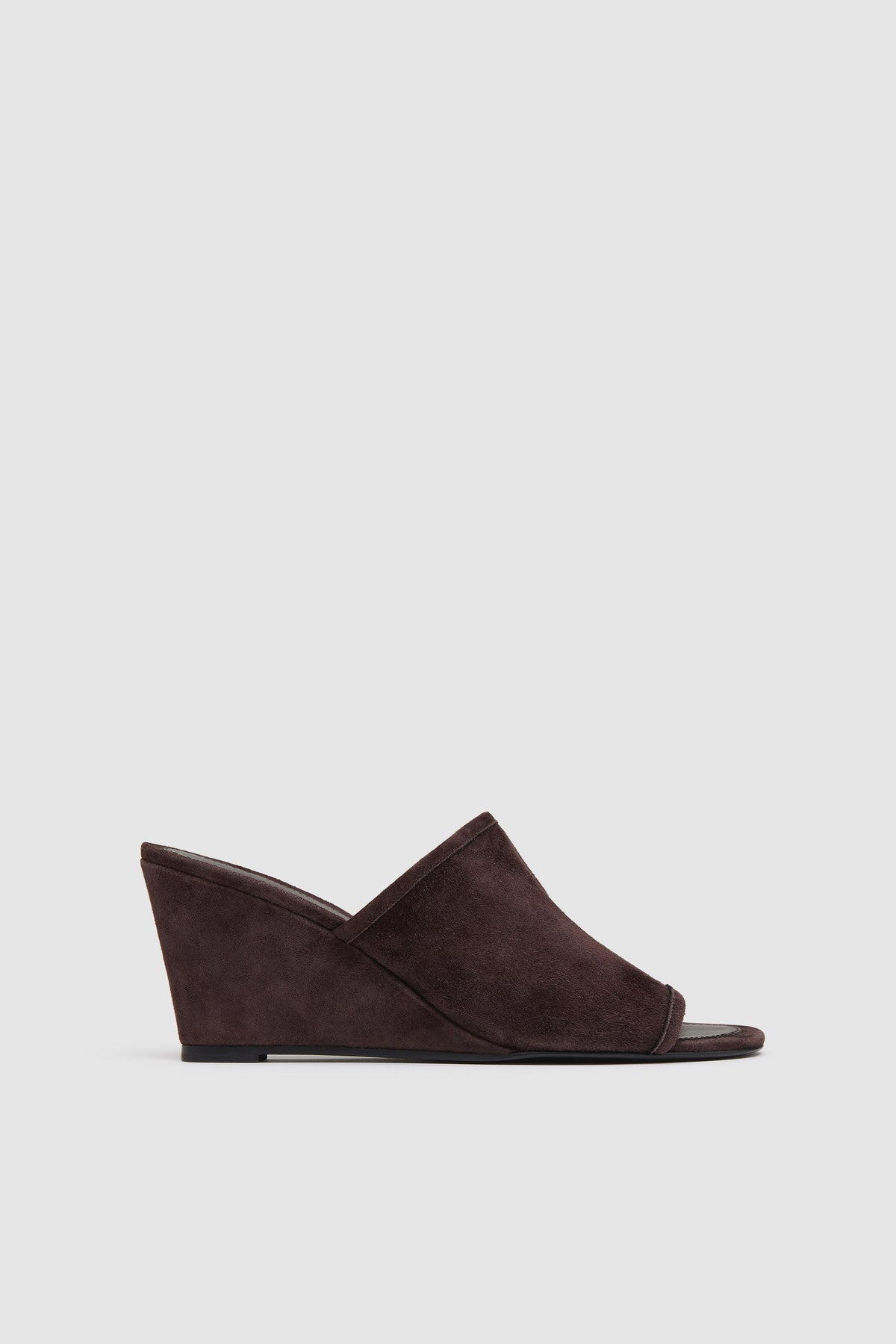 Suede Bandeau Wedge - Coffee