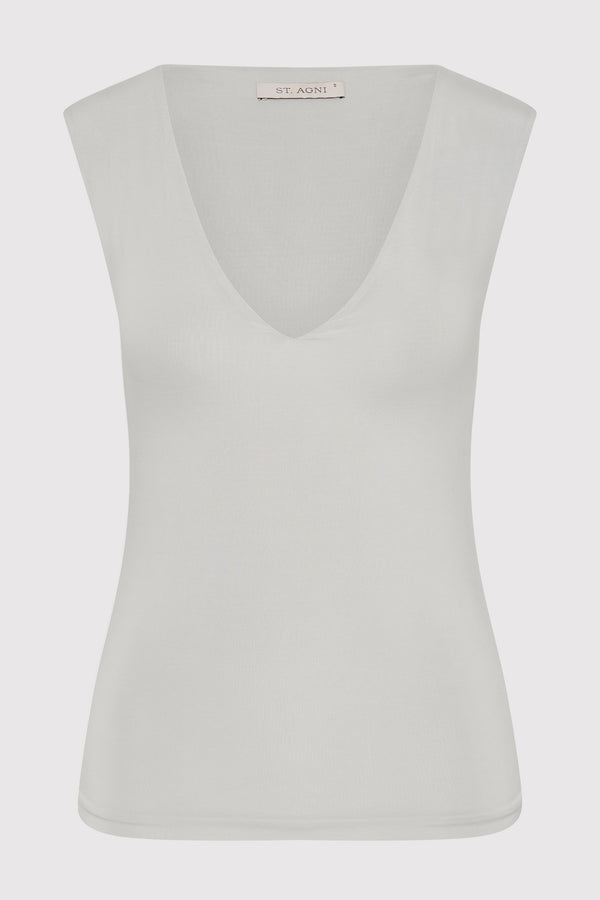 90s Cupro Top - Silver