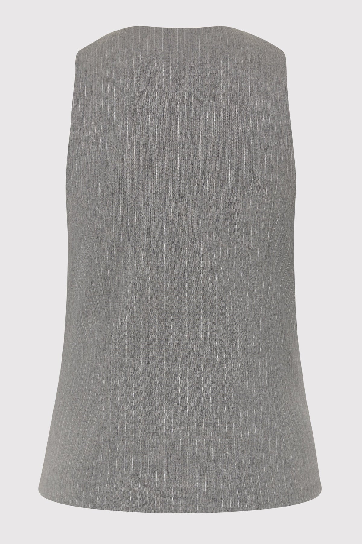 Pinstripe Wool Vest - Grey Pinstripe
