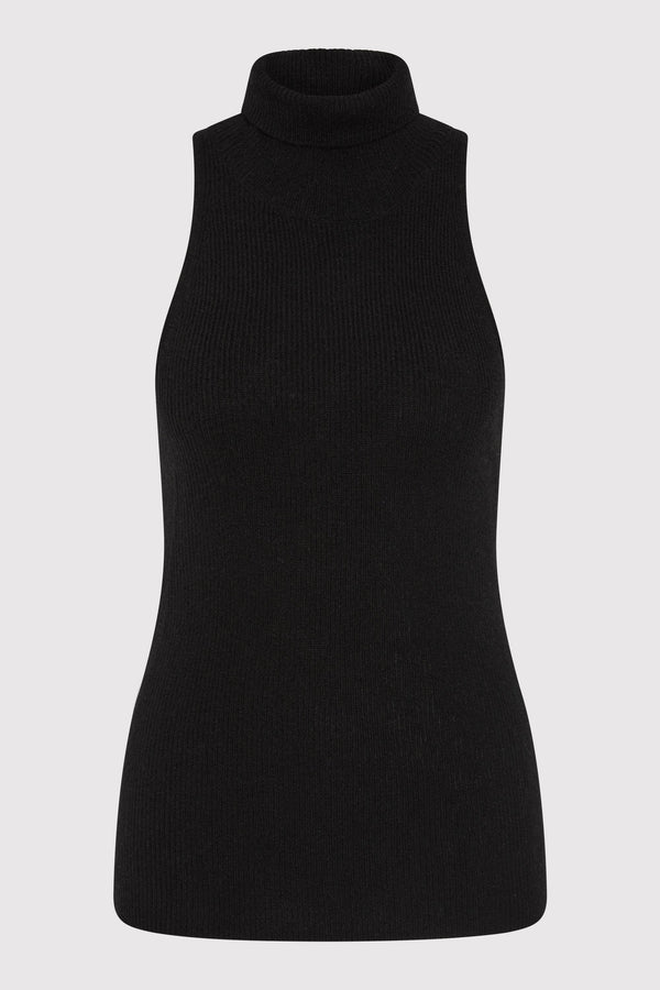 Cashmere Blend Top - Black