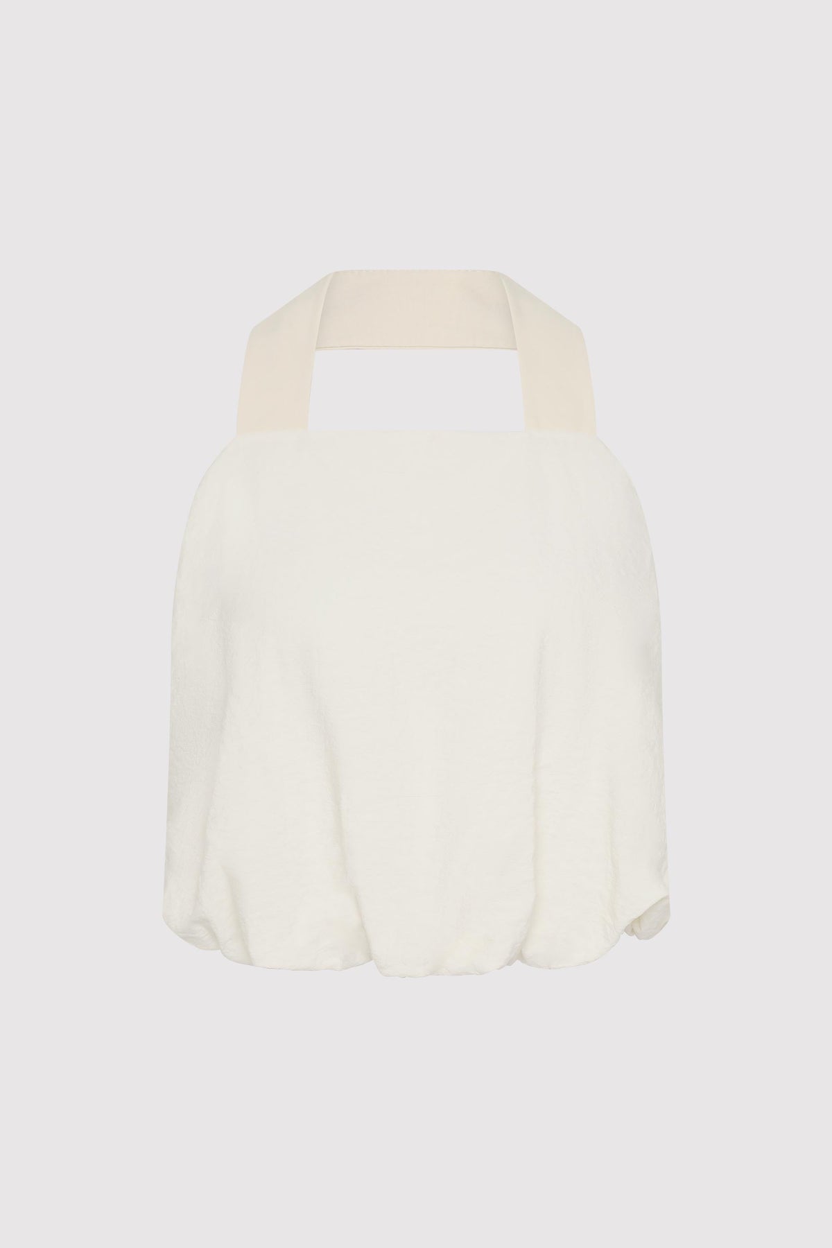 Cloud Twist Halter Top - Off White