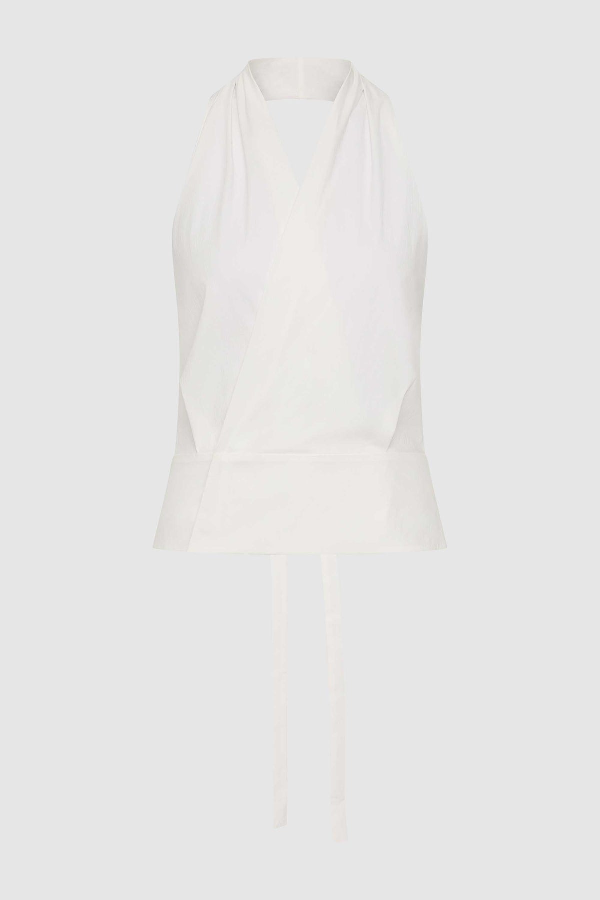Halter Wrap Top - White