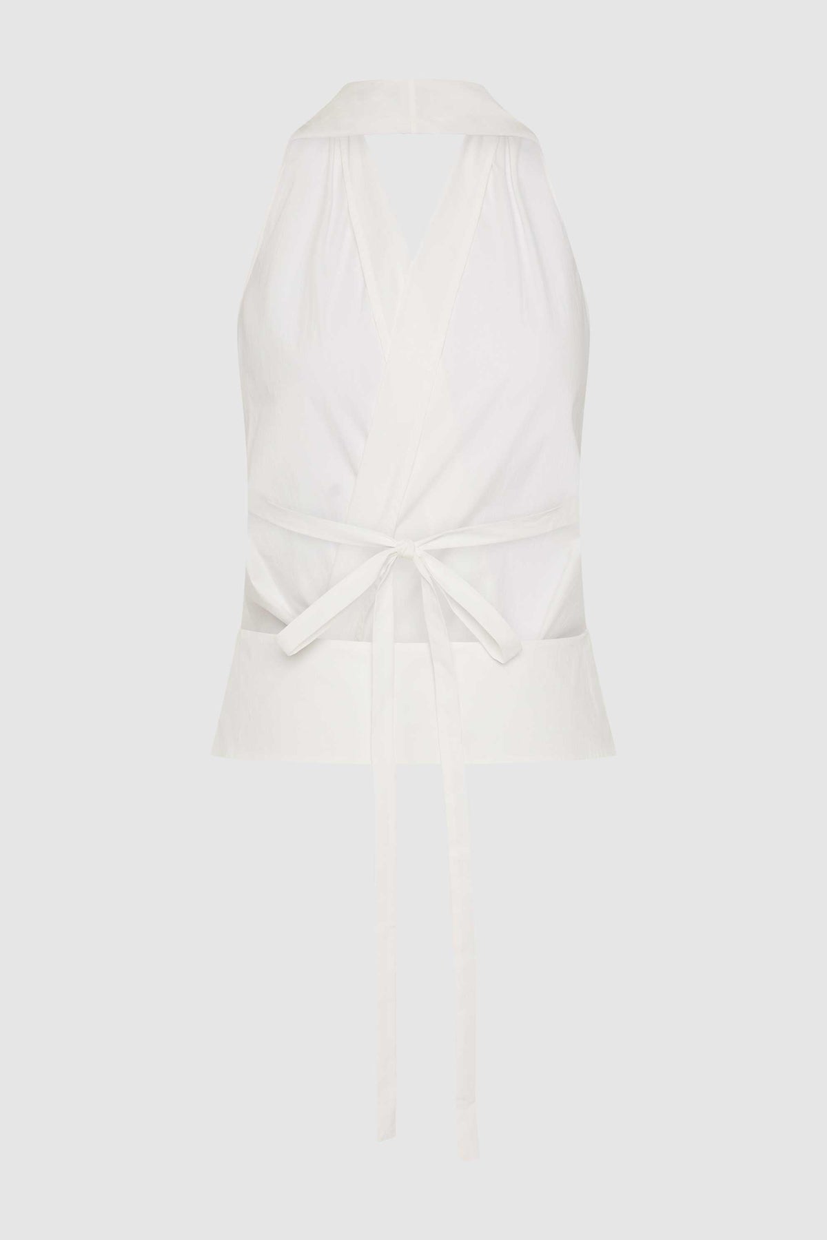 Halter Wrap Top - White
