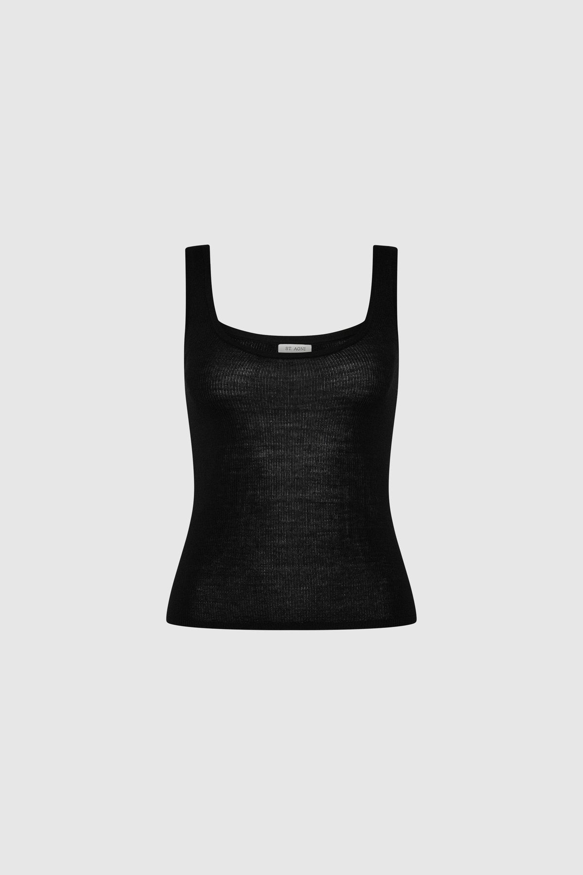 Superfine Merino Wool Tank - Black - Ghost