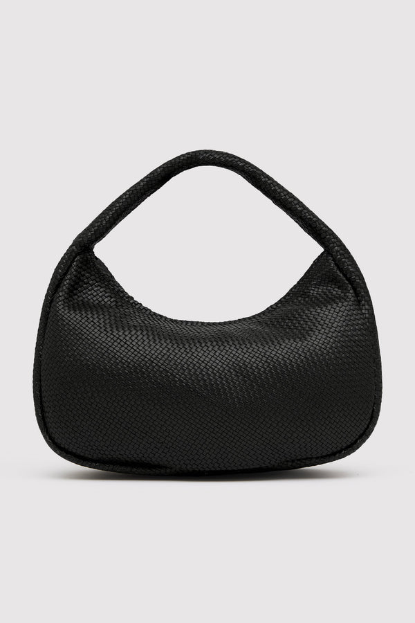 Woven Large Bon Bon Bag - Black