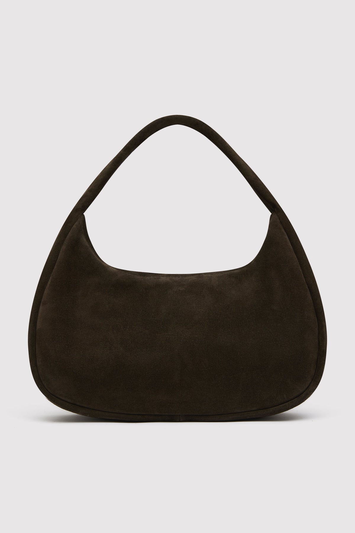 Suede Large Bon Bon Bag - Coffee
