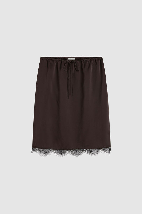 Fine Lace Skirt - Bark