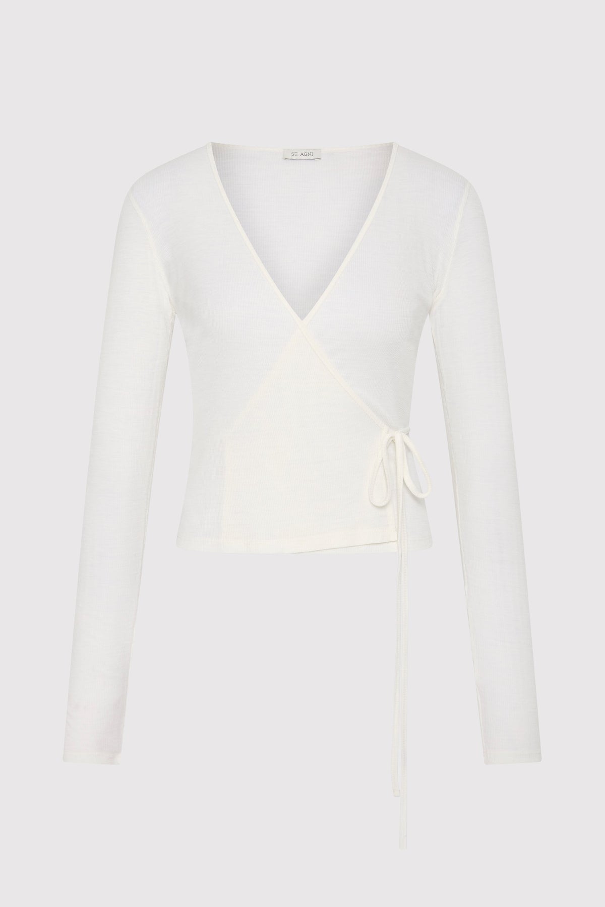 Baby Wool Wrap Top - Off White
