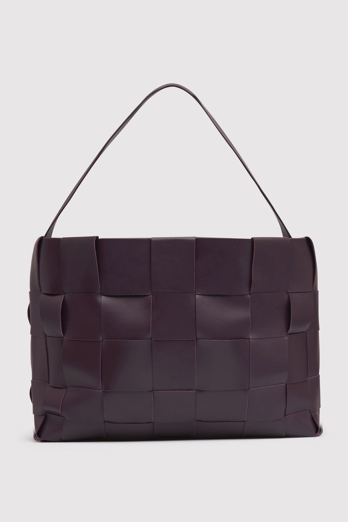 Woven Large Tote - Plum