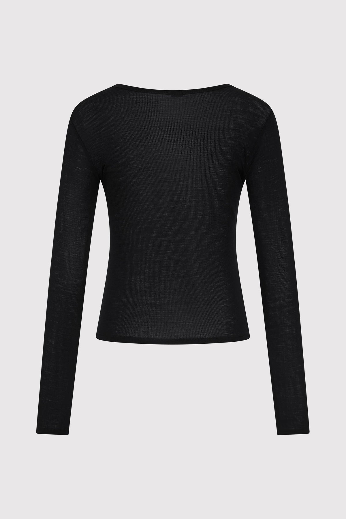 Baby Wool Long Sleeve Top - Black