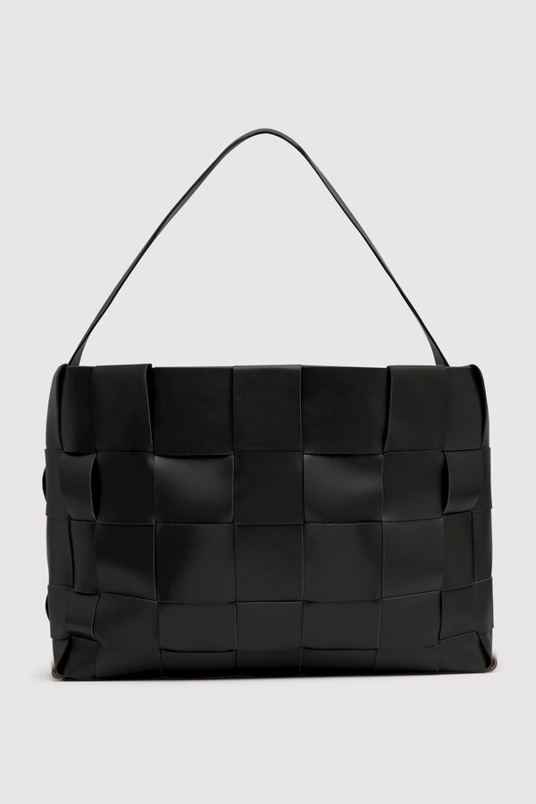 Woven Large Tote - Black
