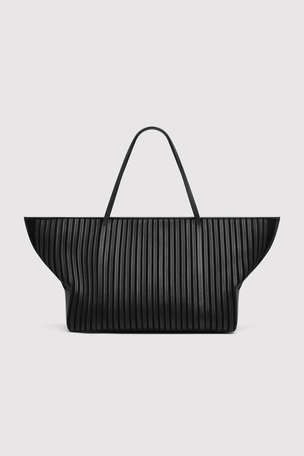 Large Linea Stitch Bateau Tote - Black