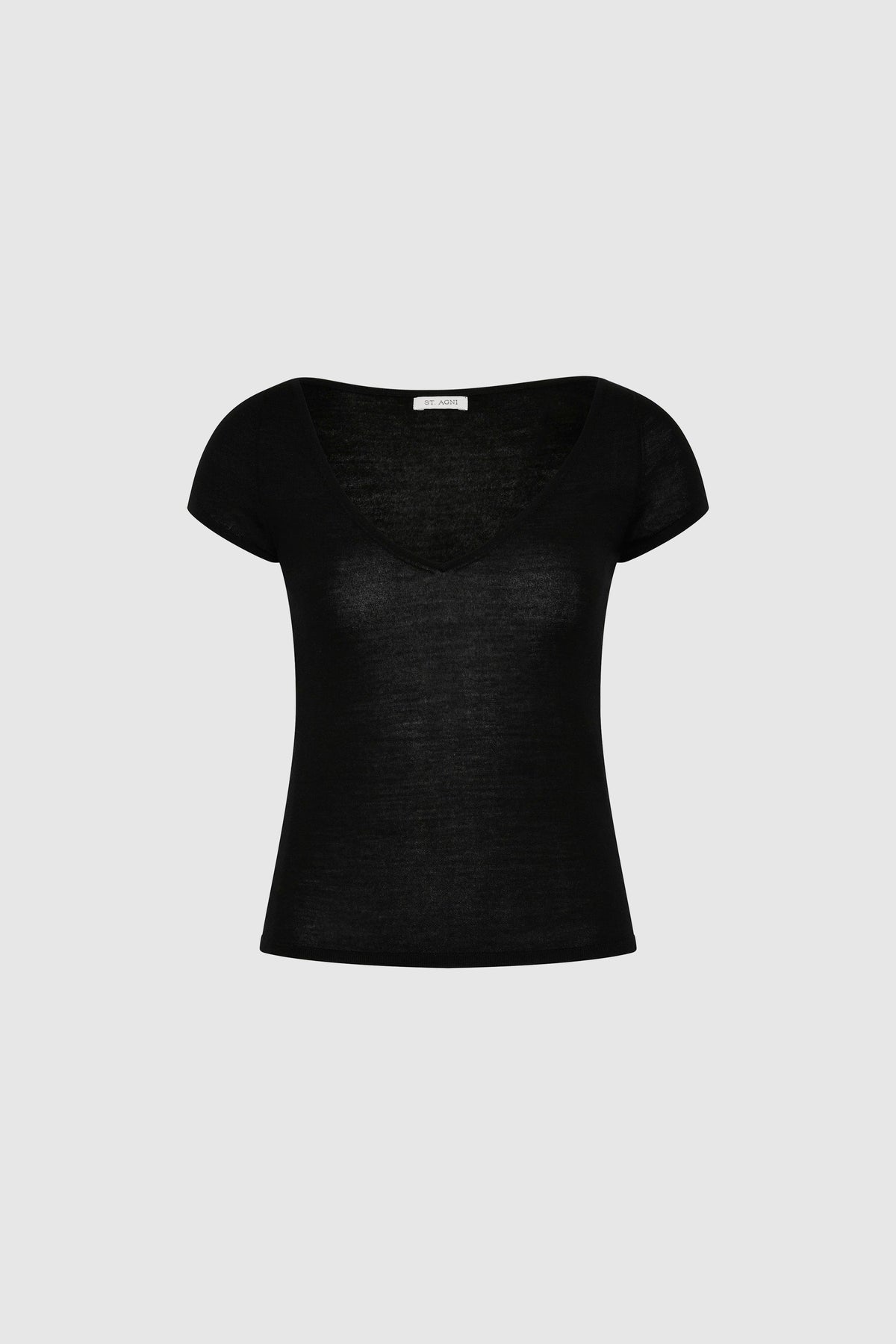 Deep V Knit Tee - Black - Ghost