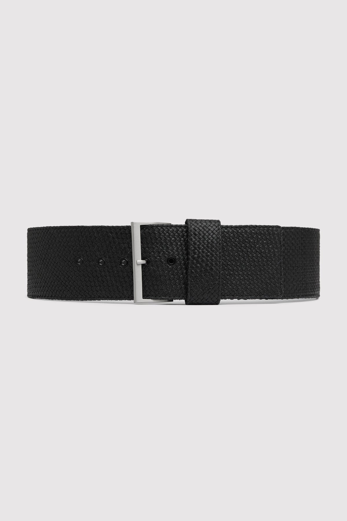 Woven Wide Belt - Black