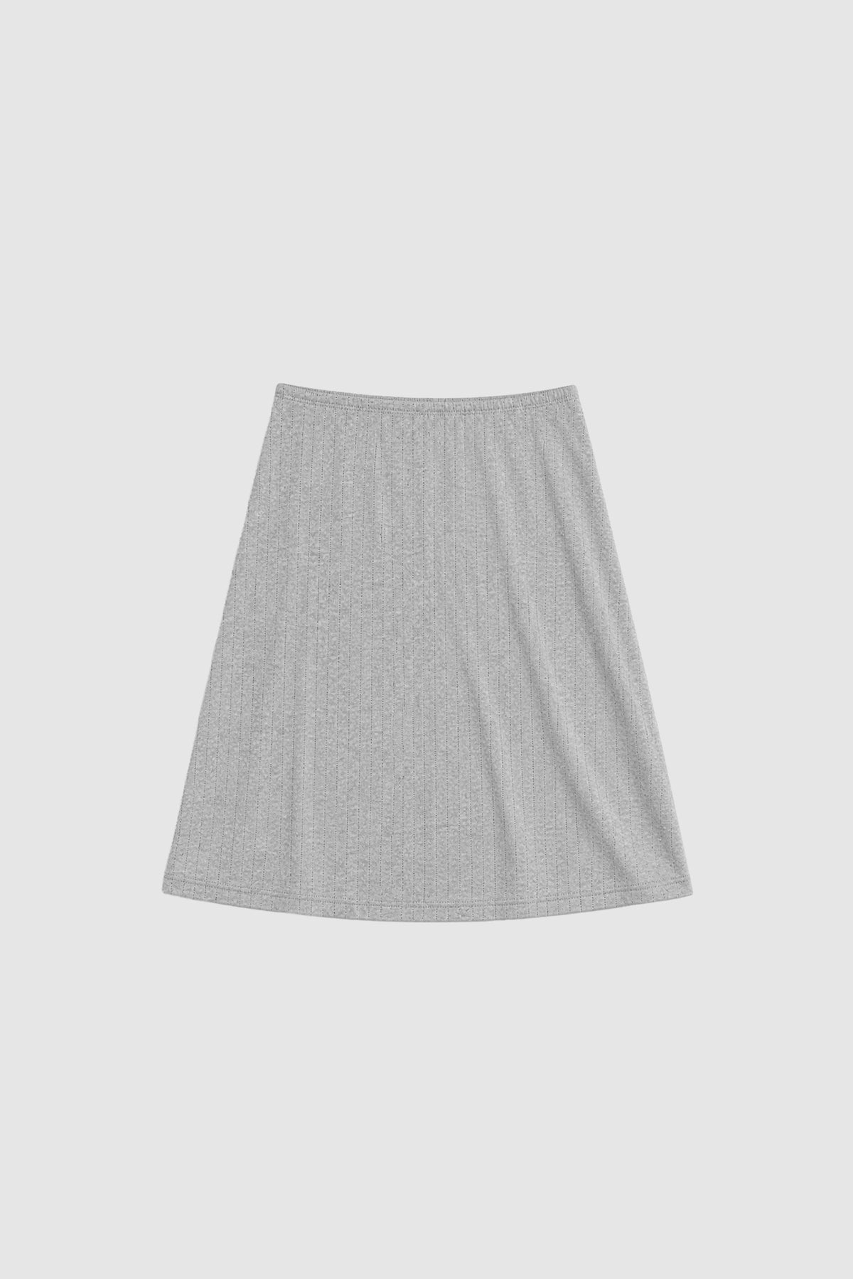 Pointelle Skirt - Grey Marle