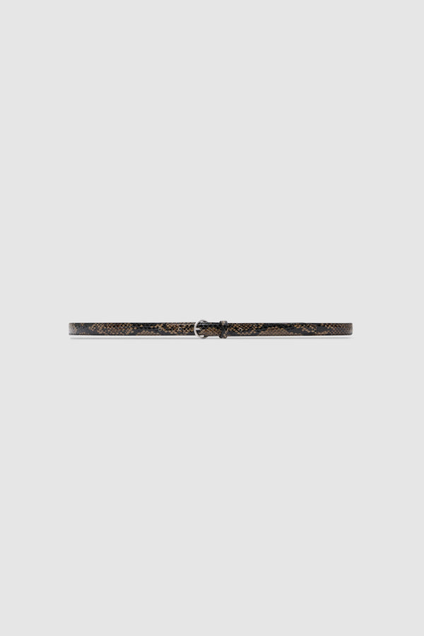 Minimal Slim Belt - Python Embossed