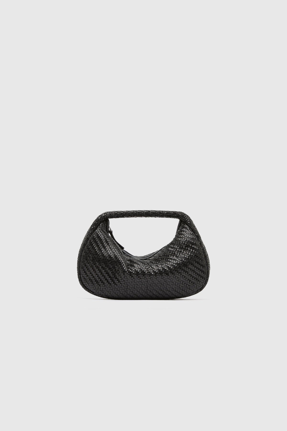 Woven Mini Bon Bon Bag - Black - Ghost