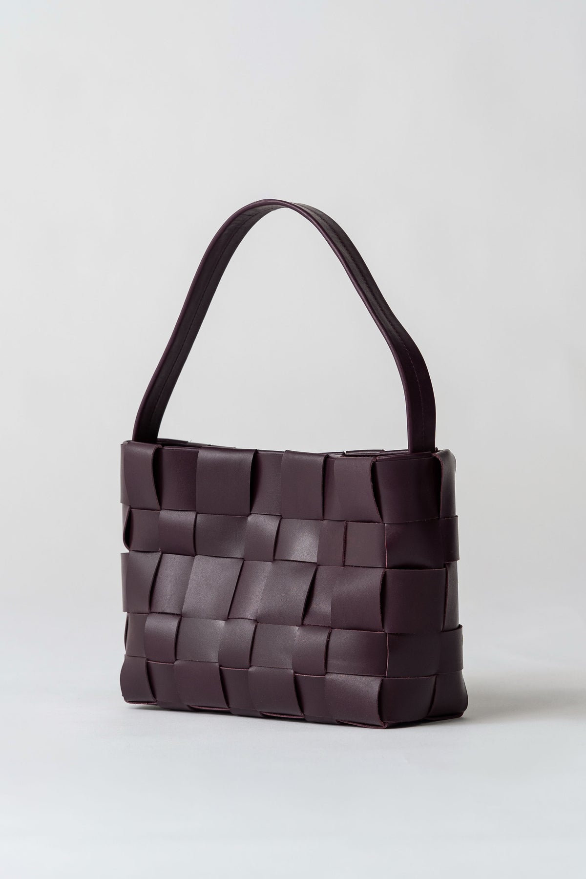 Woven Mini Tote - Plum