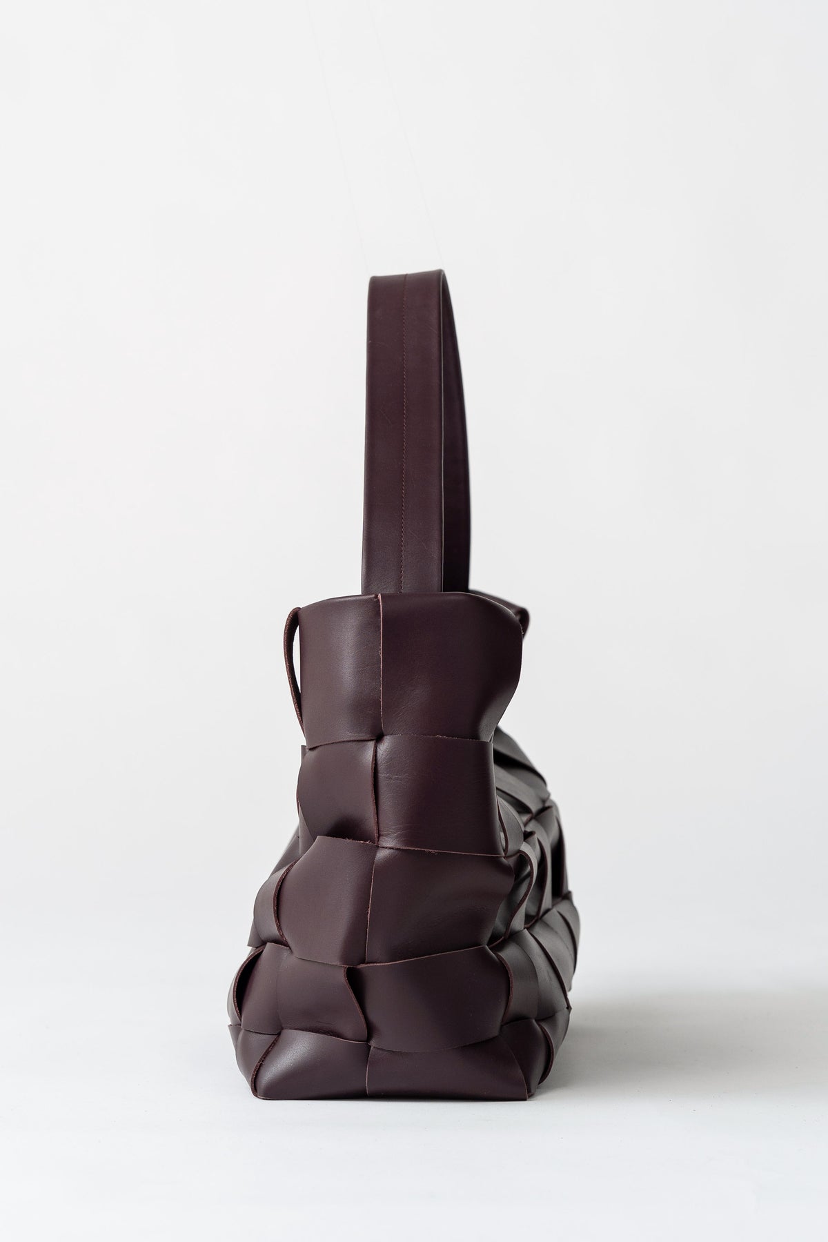 Woven Large Tote - Plum