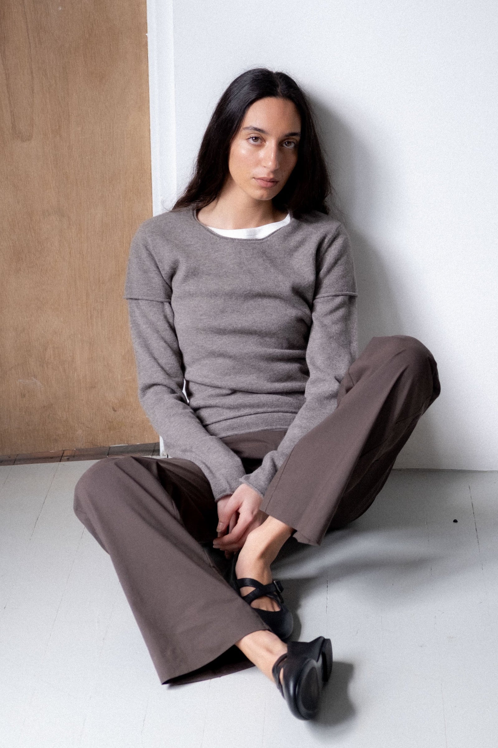 Fine Merino Wool Baby Tee - Vapor