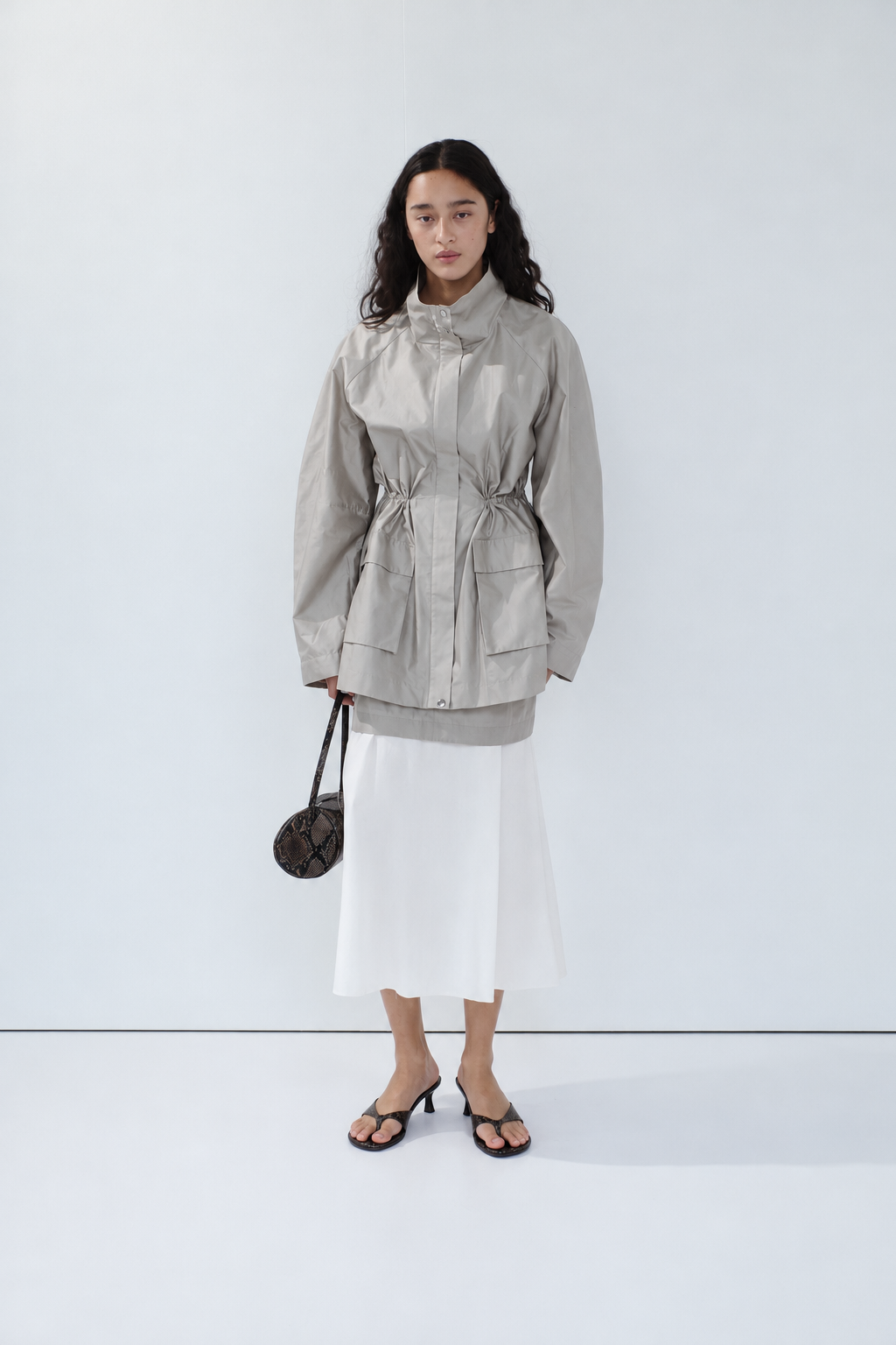 Paper Taffeta Parka - Fog