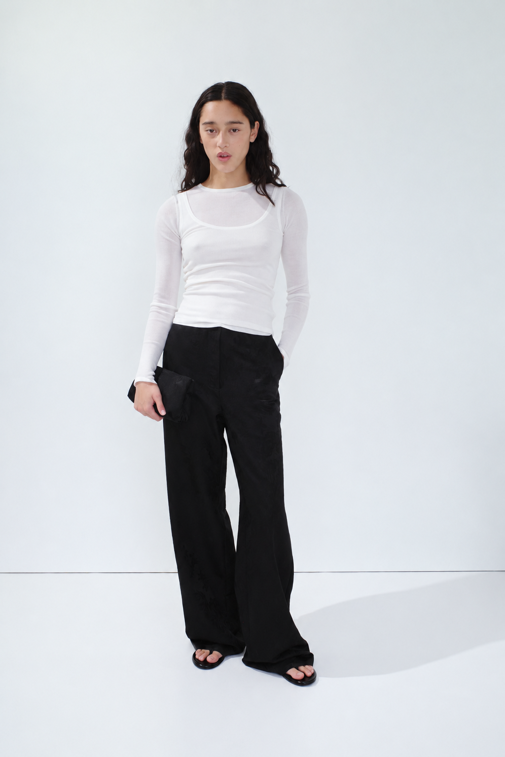 Superfine Merino Wool Long Sleeve Top - Talco