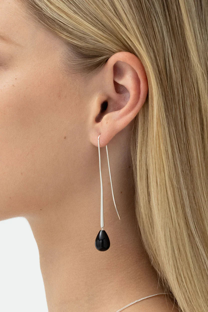 Cusp Onyx Earrings - By Nina Gordon