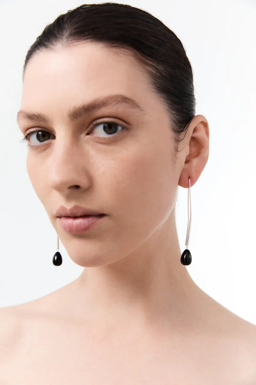 Cusp Onyx Earrings - By Nina Gordon