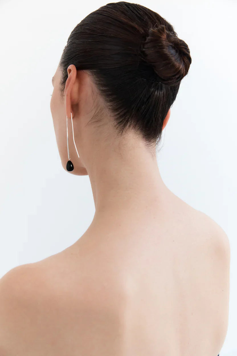Cusp Onyx Earrings - By Nina Gordon