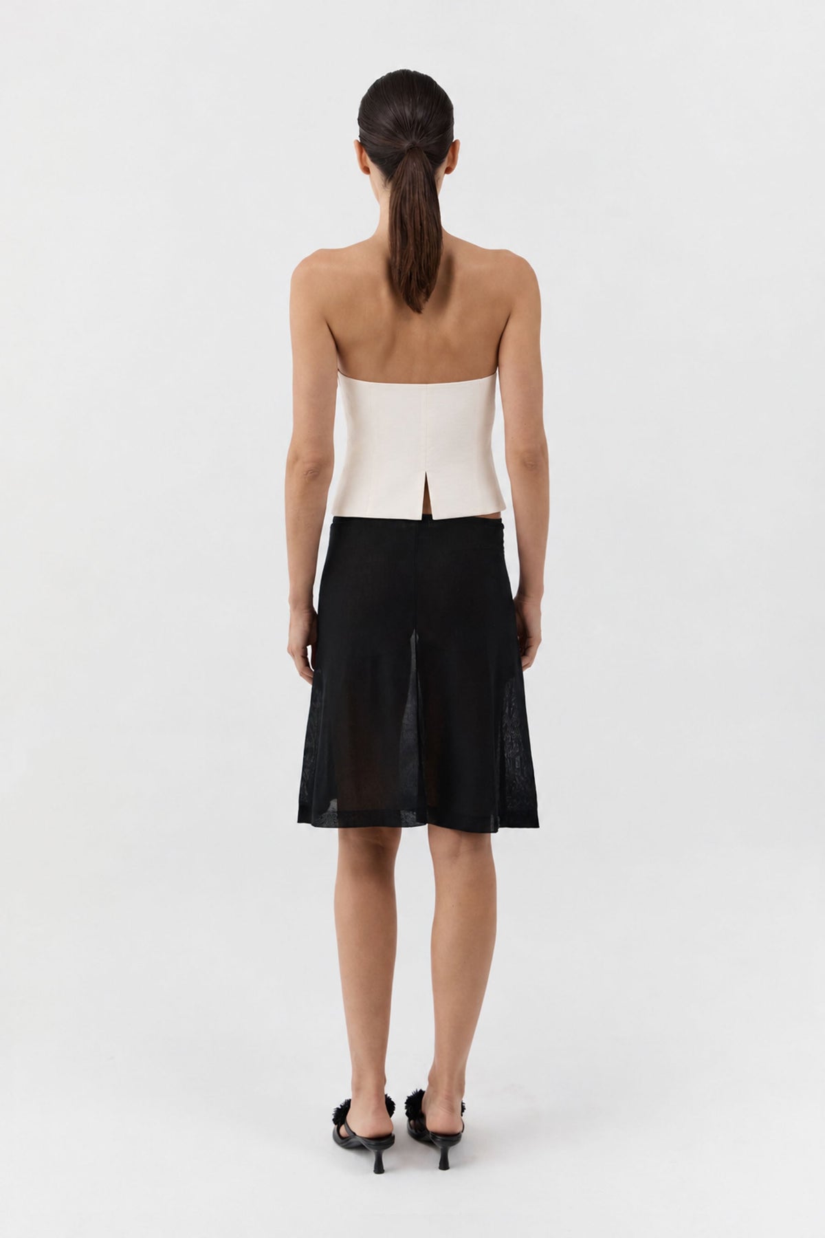 Raw Silk Minimal Bodice - Cloud Cream