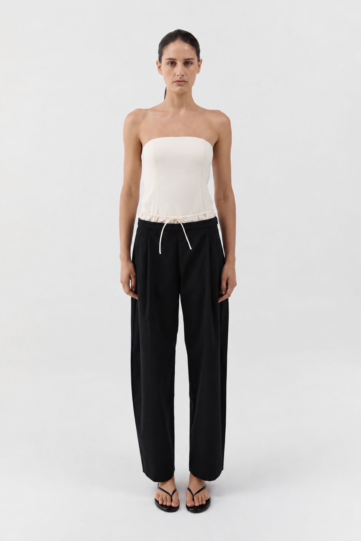 Raw Silk Minimal Bodice - Cloud Cream