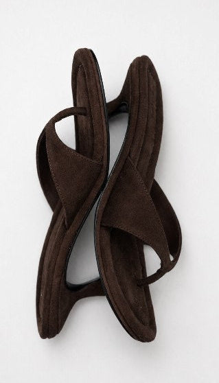 Everyday Thong Heel 50 - Coffee Suede