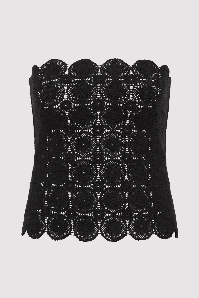Doily Top - Black